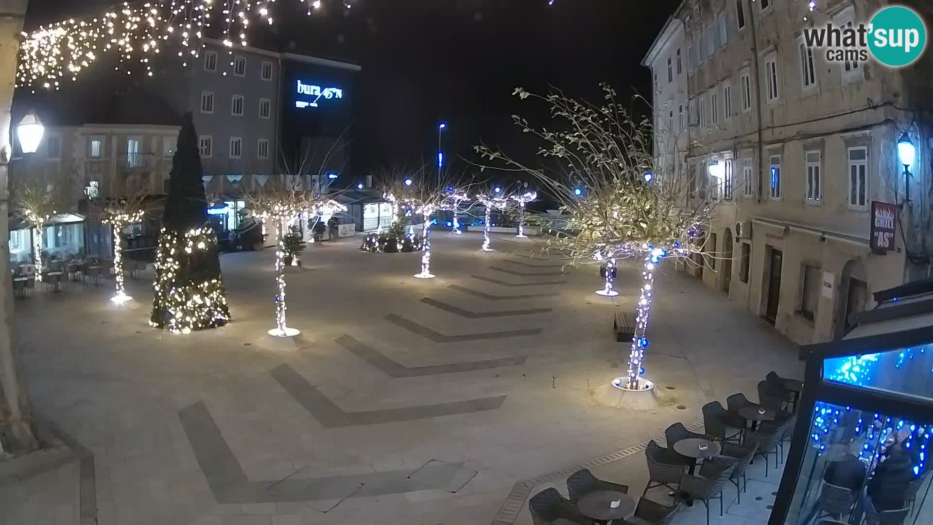 Centro de la ciudad de Senj – plaza Pavlin – Live Cam Dalmacia