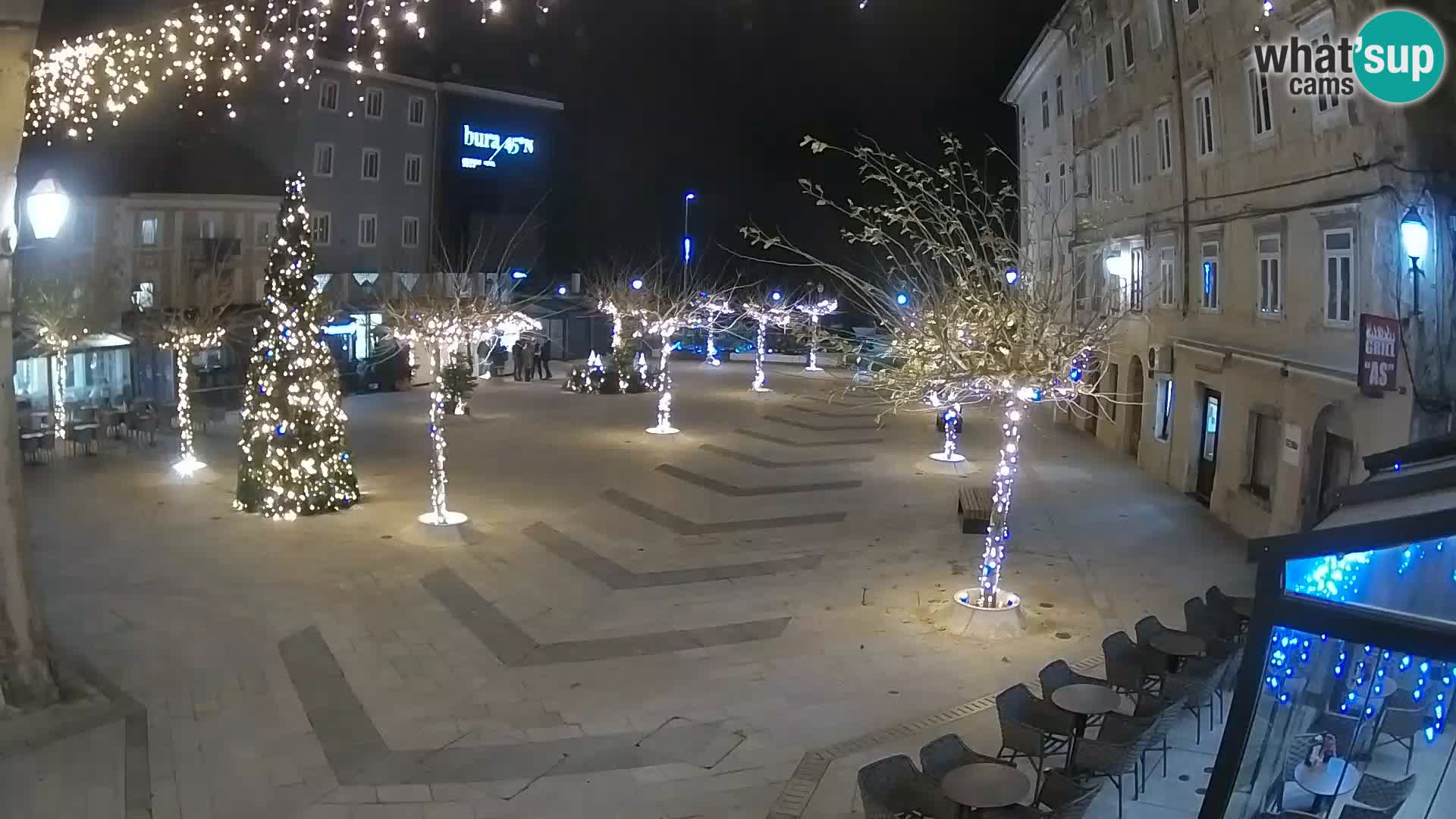 Centre de la ville de Senj – Place Pavlin – Live Cam Dalmatie