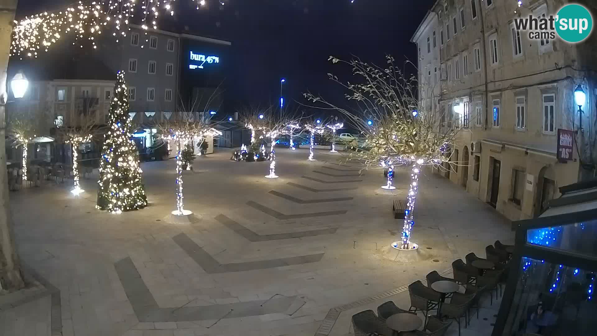 Center of Senj city – Pavlin square – Live Cam Dalmatia