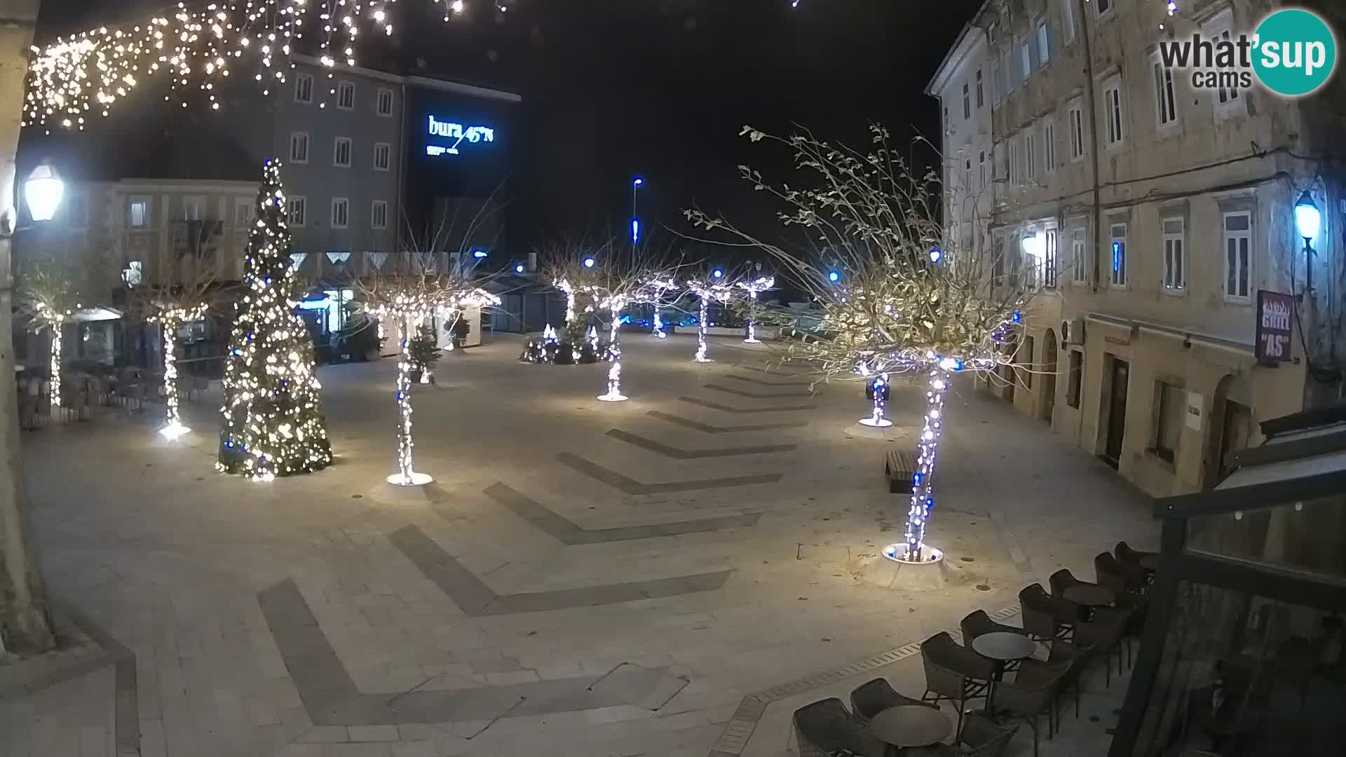 Center of Senj city – Pavlin square – Live Cam Dalmatia