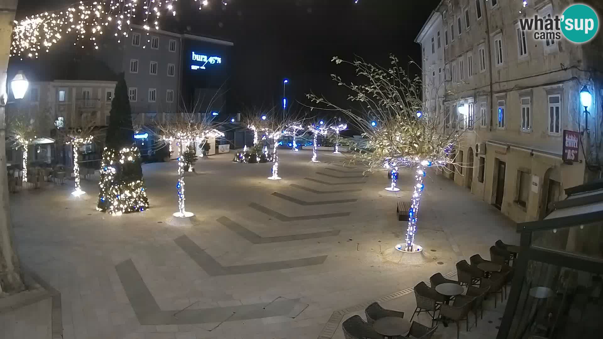 Centre de la ville de Senj – Place Pavlin – Live Cam Dalmatie
