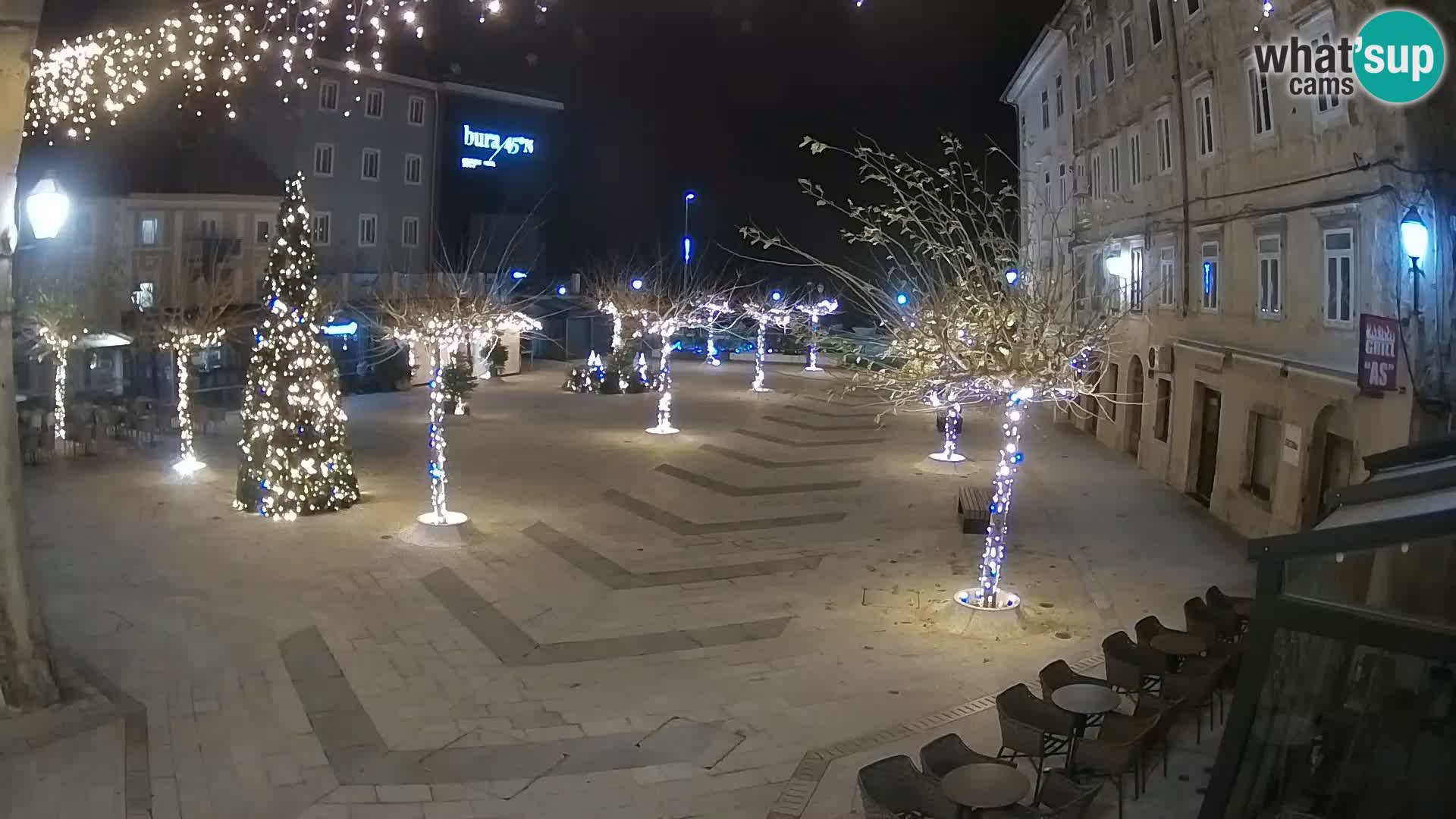 Centro della città di Senj – Piazza Pavlin – Live Cam Dalmazia