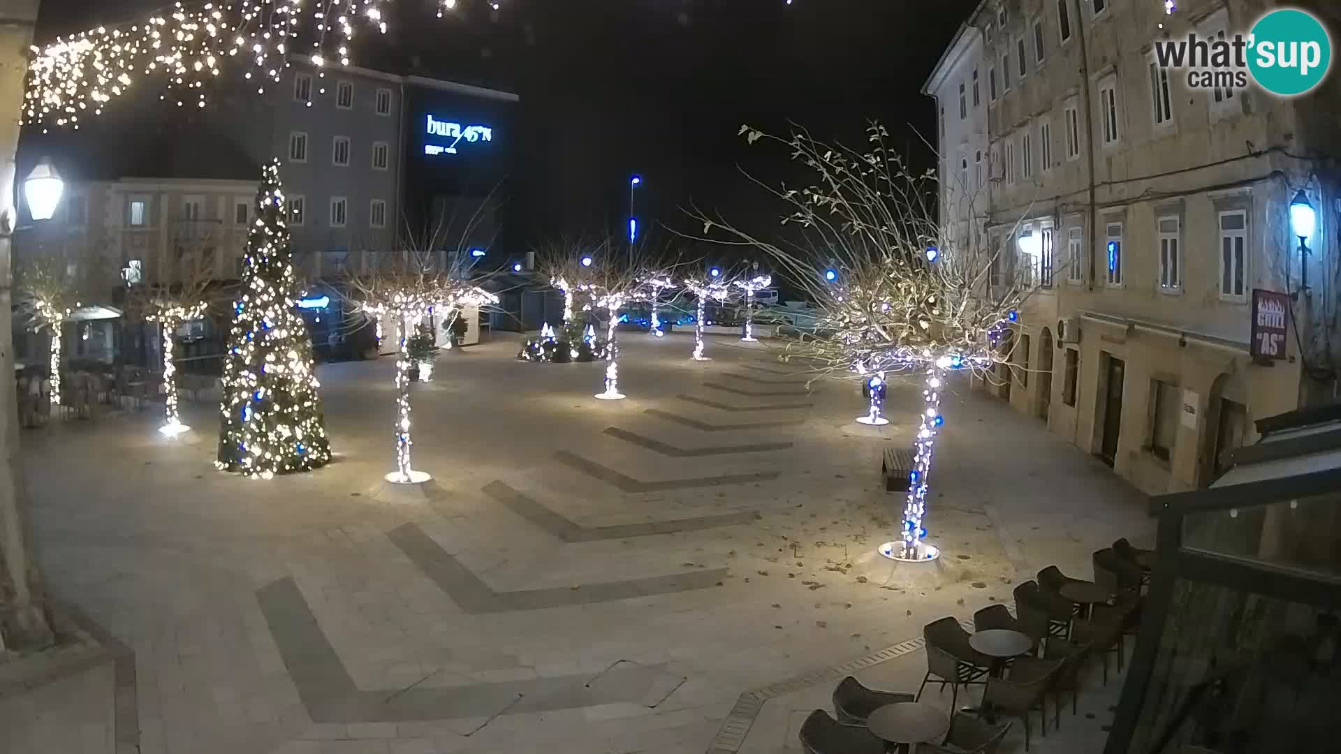 Centro della città di Senj – Piazza Pavlin – Live Cam Dalmazia