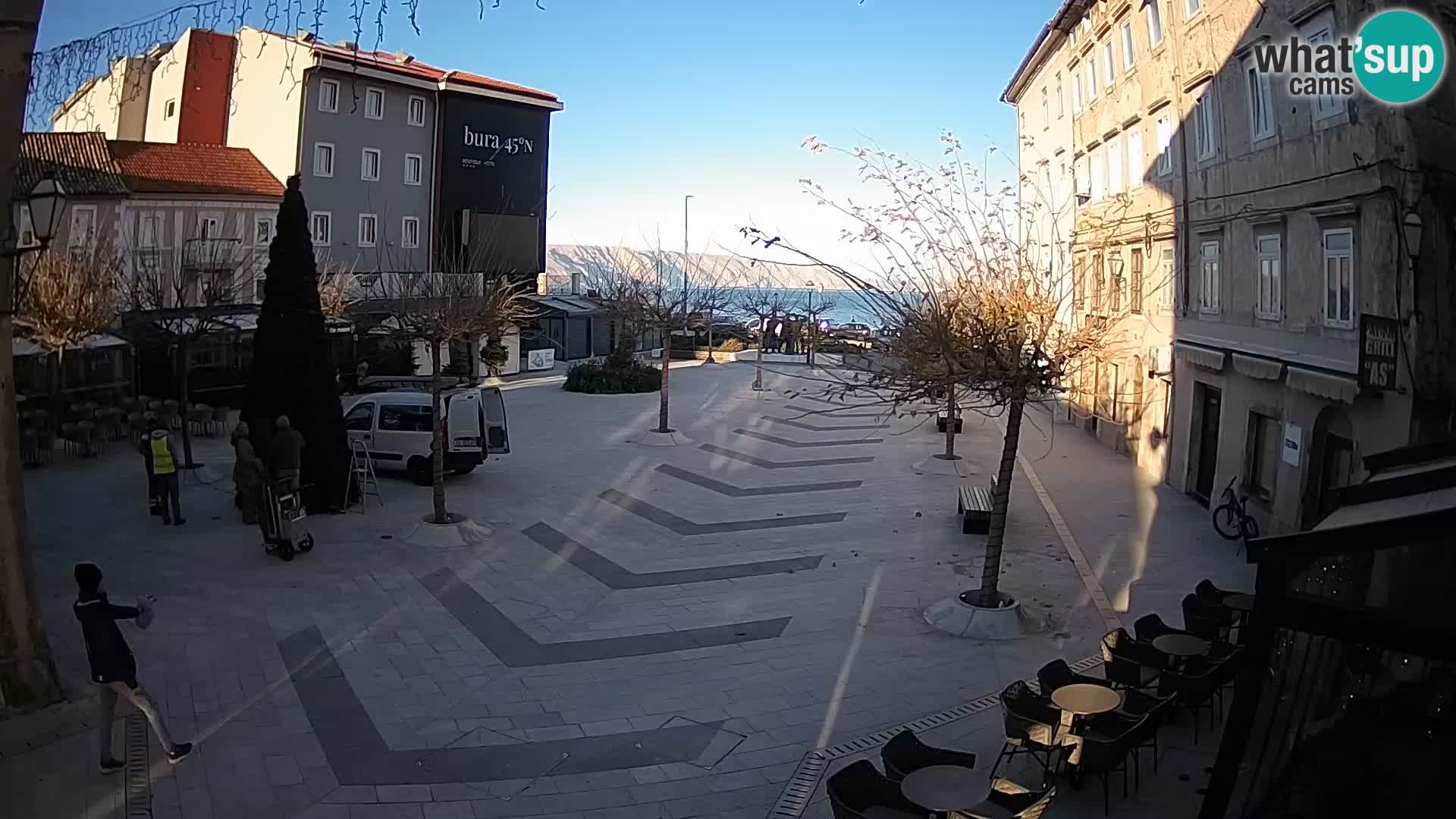 Centro de la ciudad de Senj – plaza Pavlin – Live Cam Dalmacia