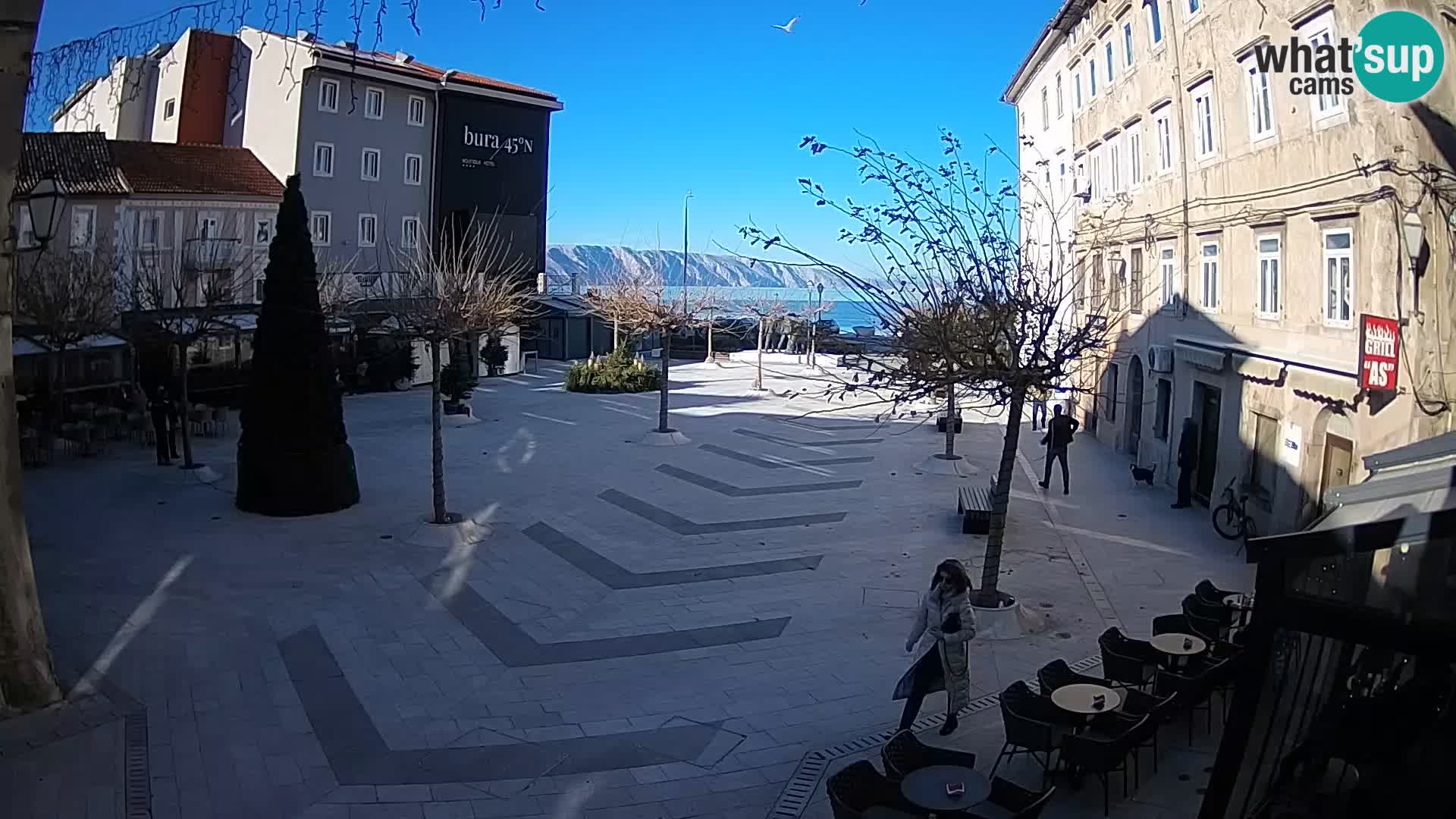 Centro della città di Senj – Piazza Pavlin – Live Cam Dalmazia