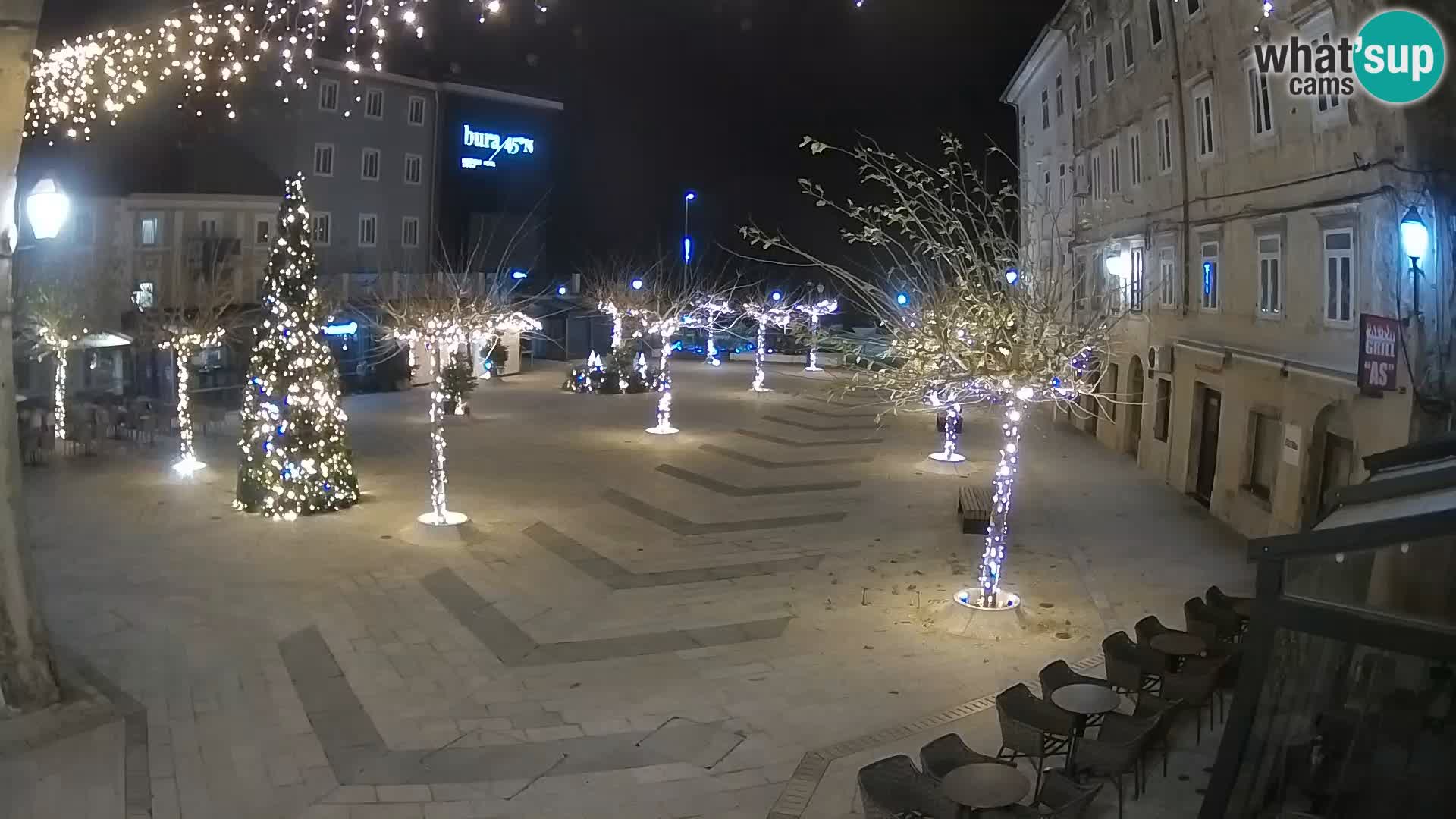 Centre de la ville de Senj – Place Pavlin – Live Cam Dalmatie