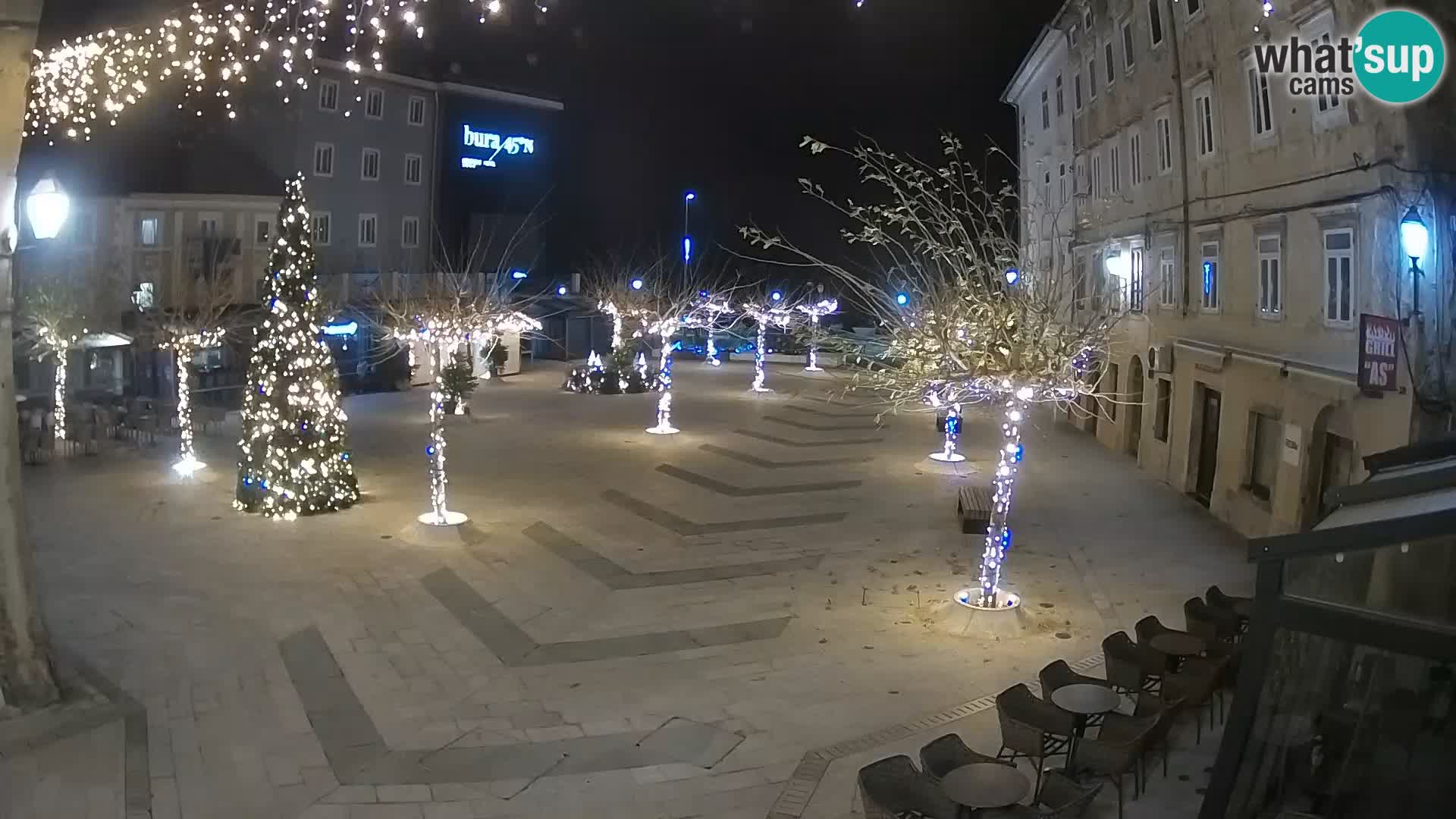 Centro della città di Senj – Piazza Pavlin – Live Cam Dalmazia