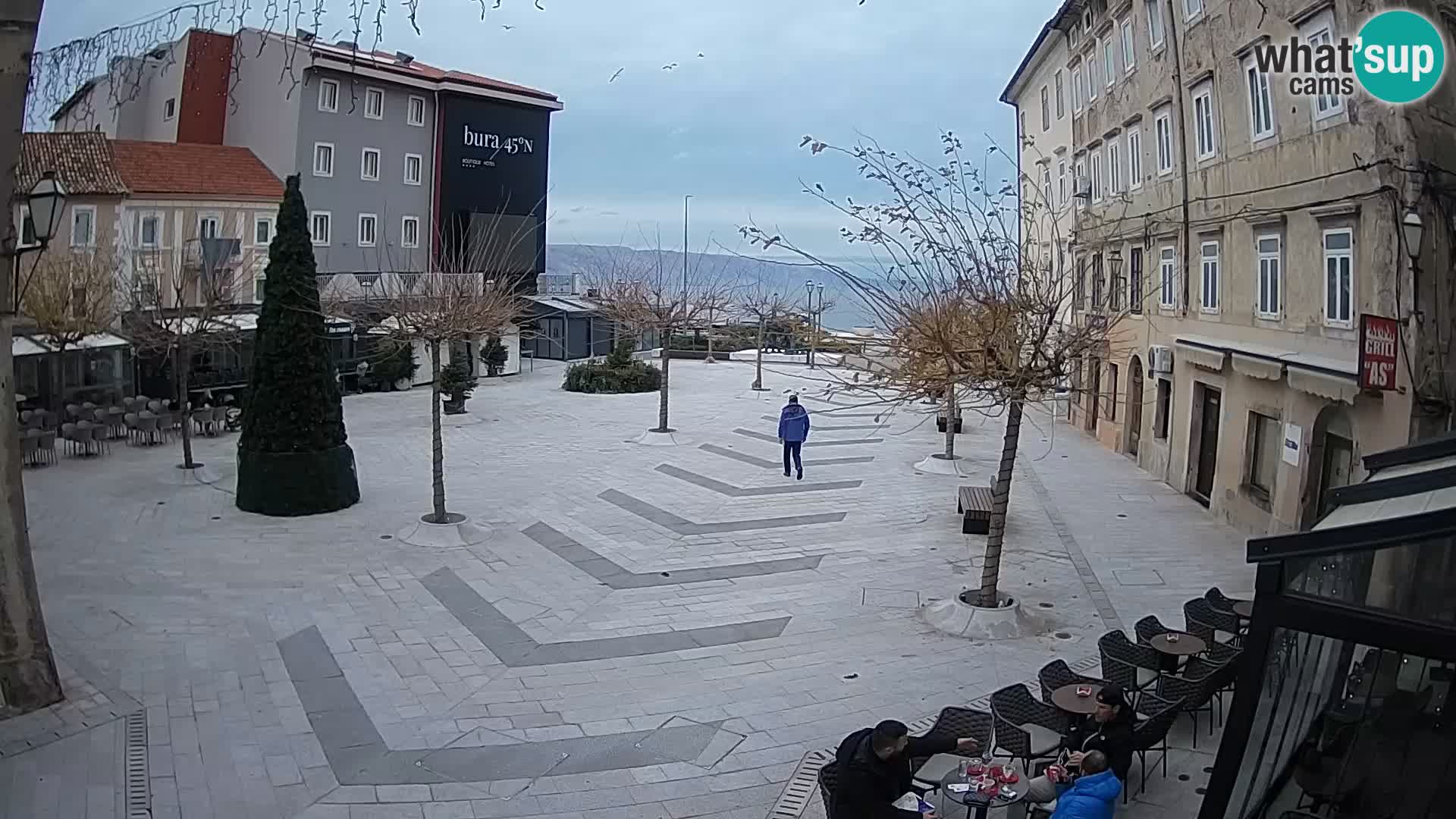 Centre de la ville de Senj – Place Pavlin – Live Cam Dalmatie