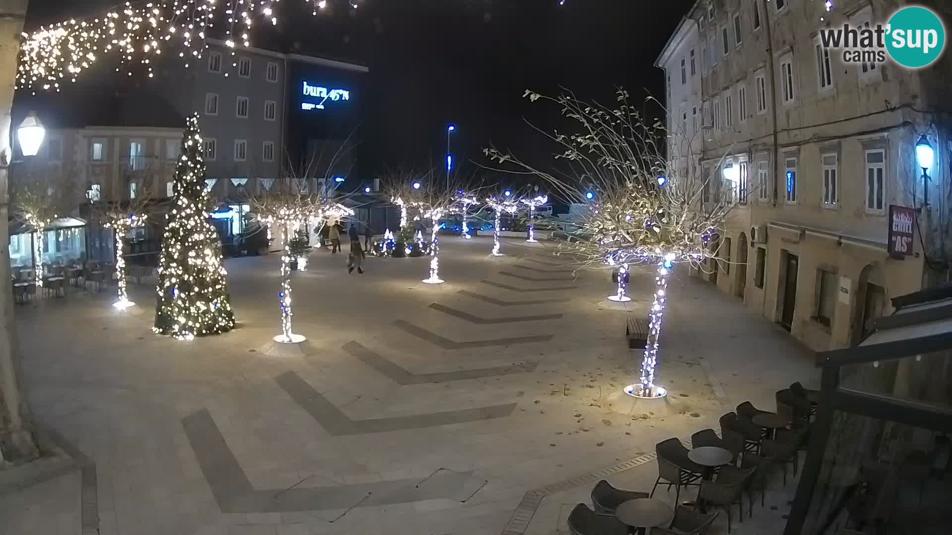 Centro della città di Senj – Piazza Pavlin – Live Cam Dalmazia