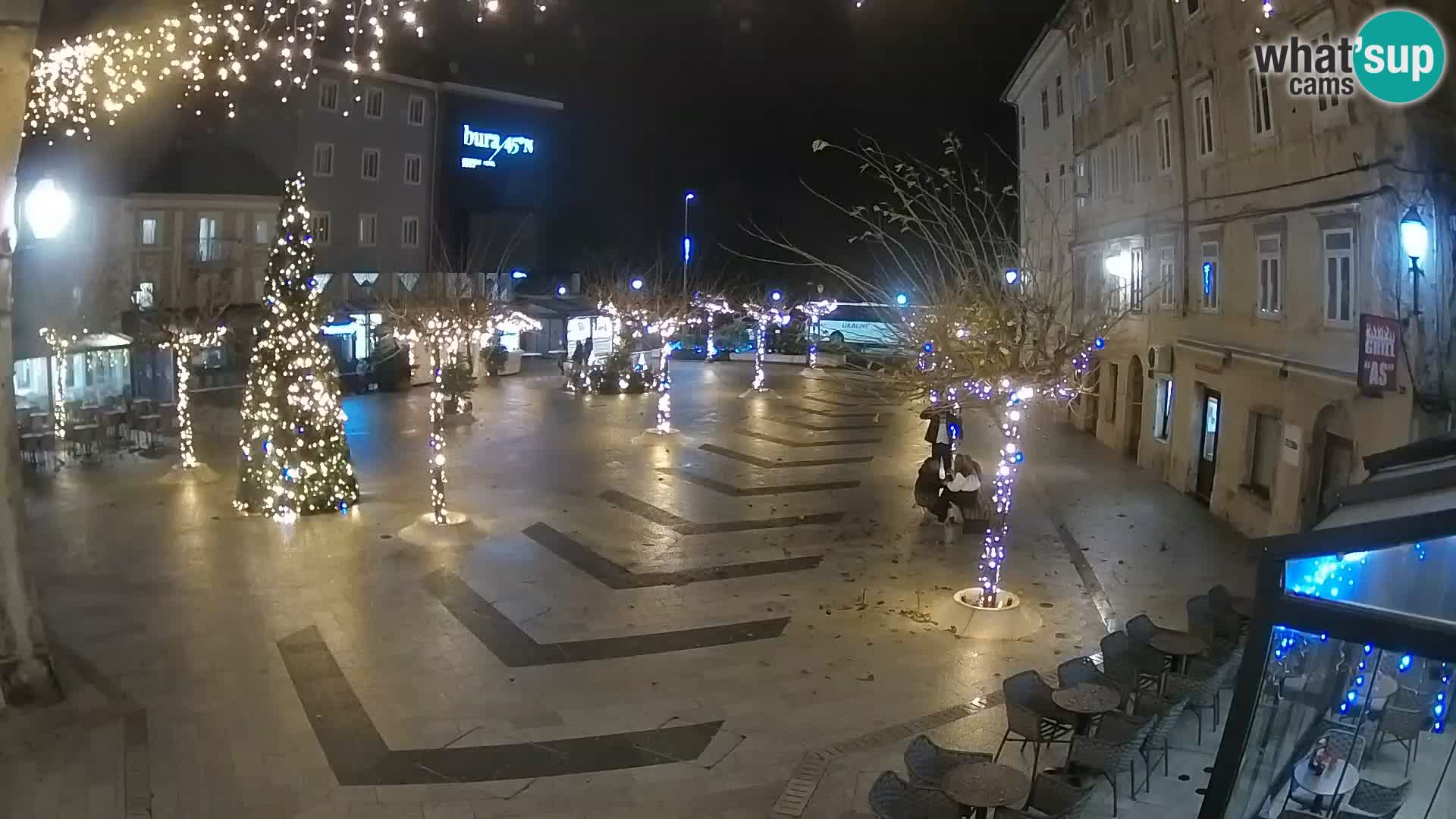 Centro de la ciudad de Senj – plaza Pavlin – Live Cam Dalmacia