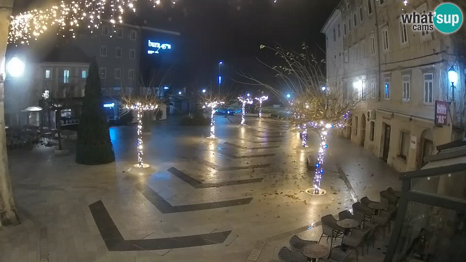 Centro de la ciudad de Senj – plaza Pavlin – Live Cam Dalmacia