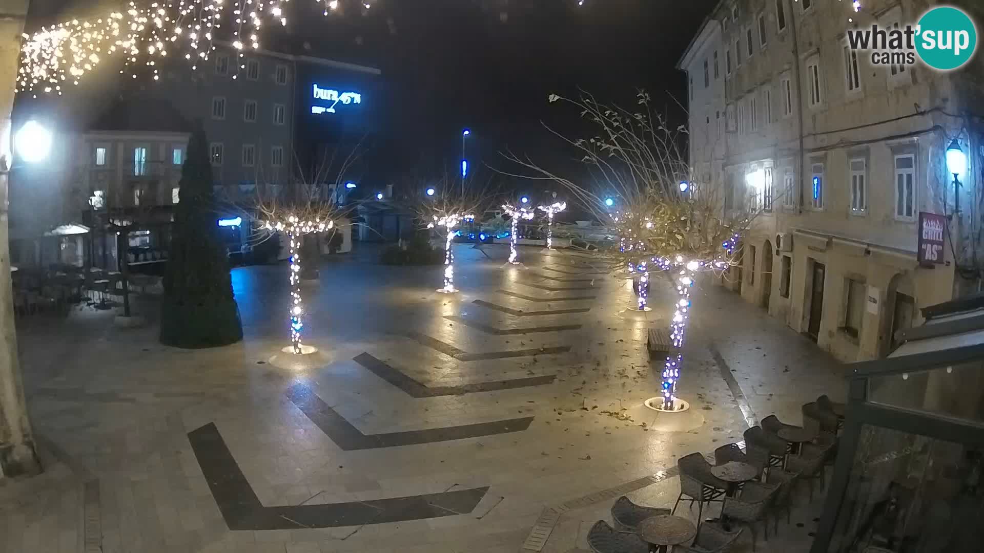 Centro della città di Senj – Piazza Pavlin – Live Cam Dalmazia