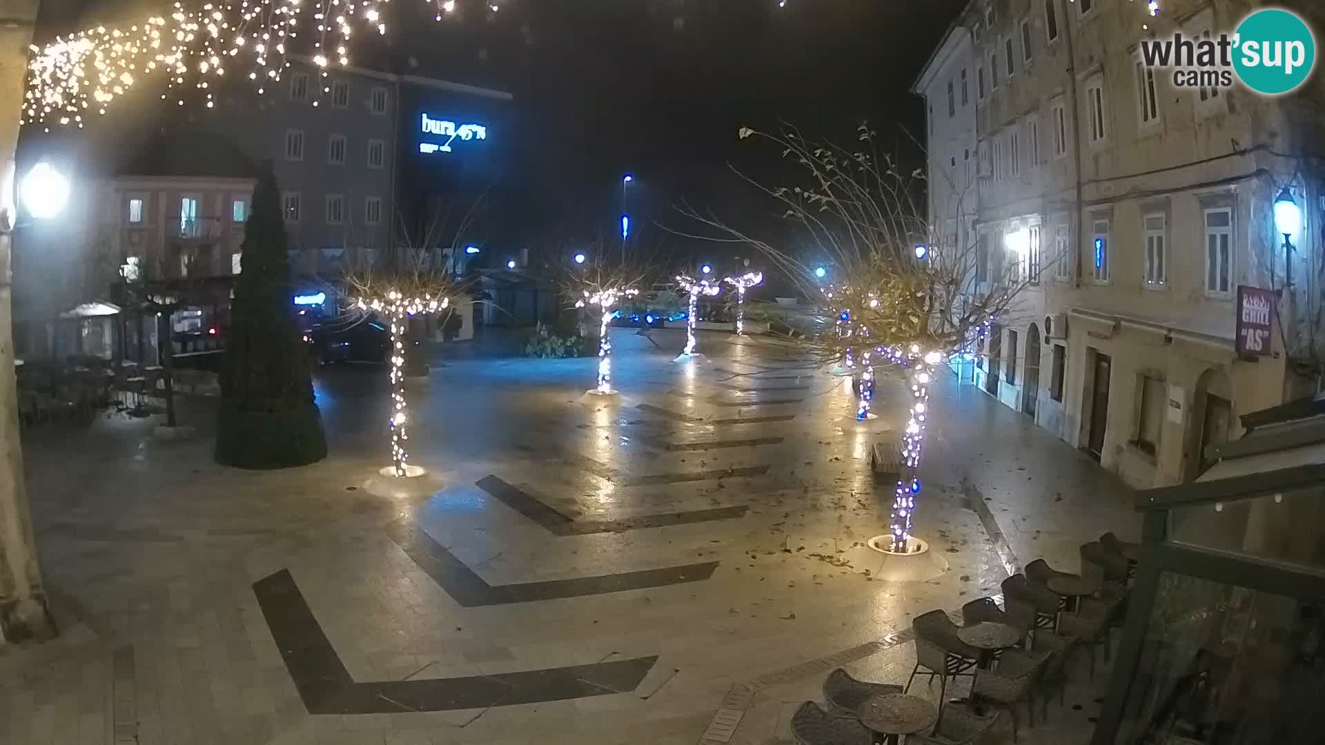 Centro de la ciudad de Senj – plaza Pavlin – Live Cam Dalmacia