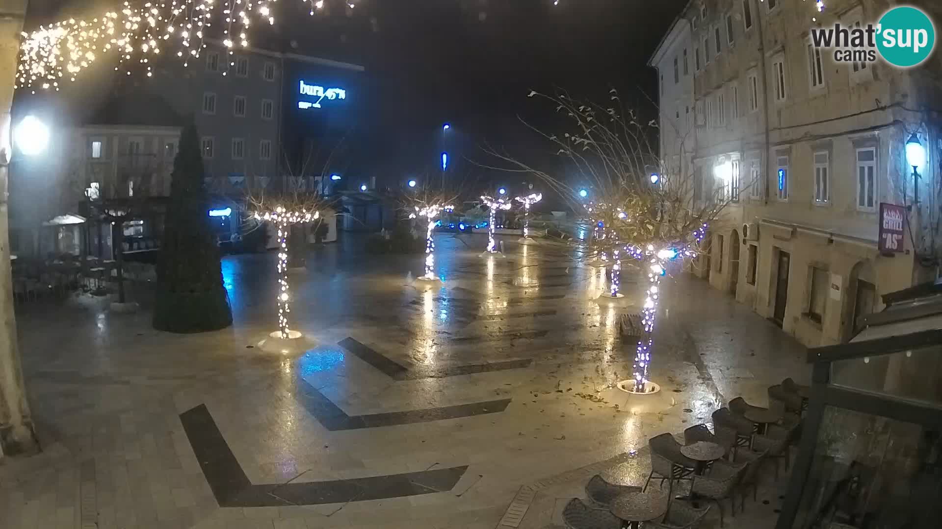 Center mesta Senj – Pavlinski trg – spletne kamere Dalmacija