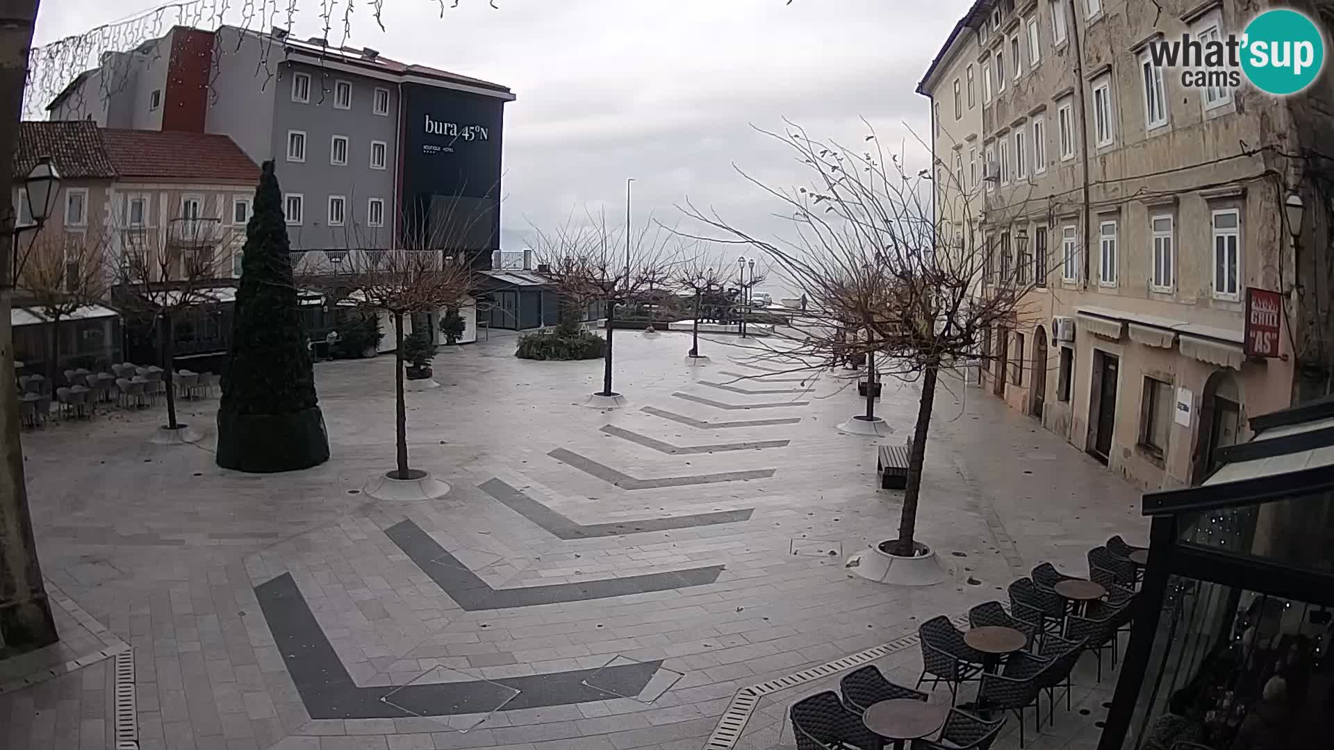 Centro della città di Senj – Piazza Pavlin – Live Cam Dalmazia