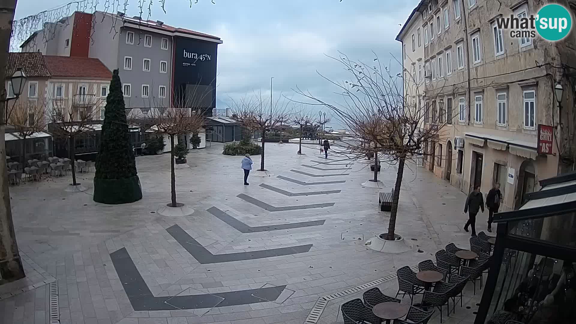 Centro della città di Senj – Piazza Pavlin – Live Cam Dalmazia