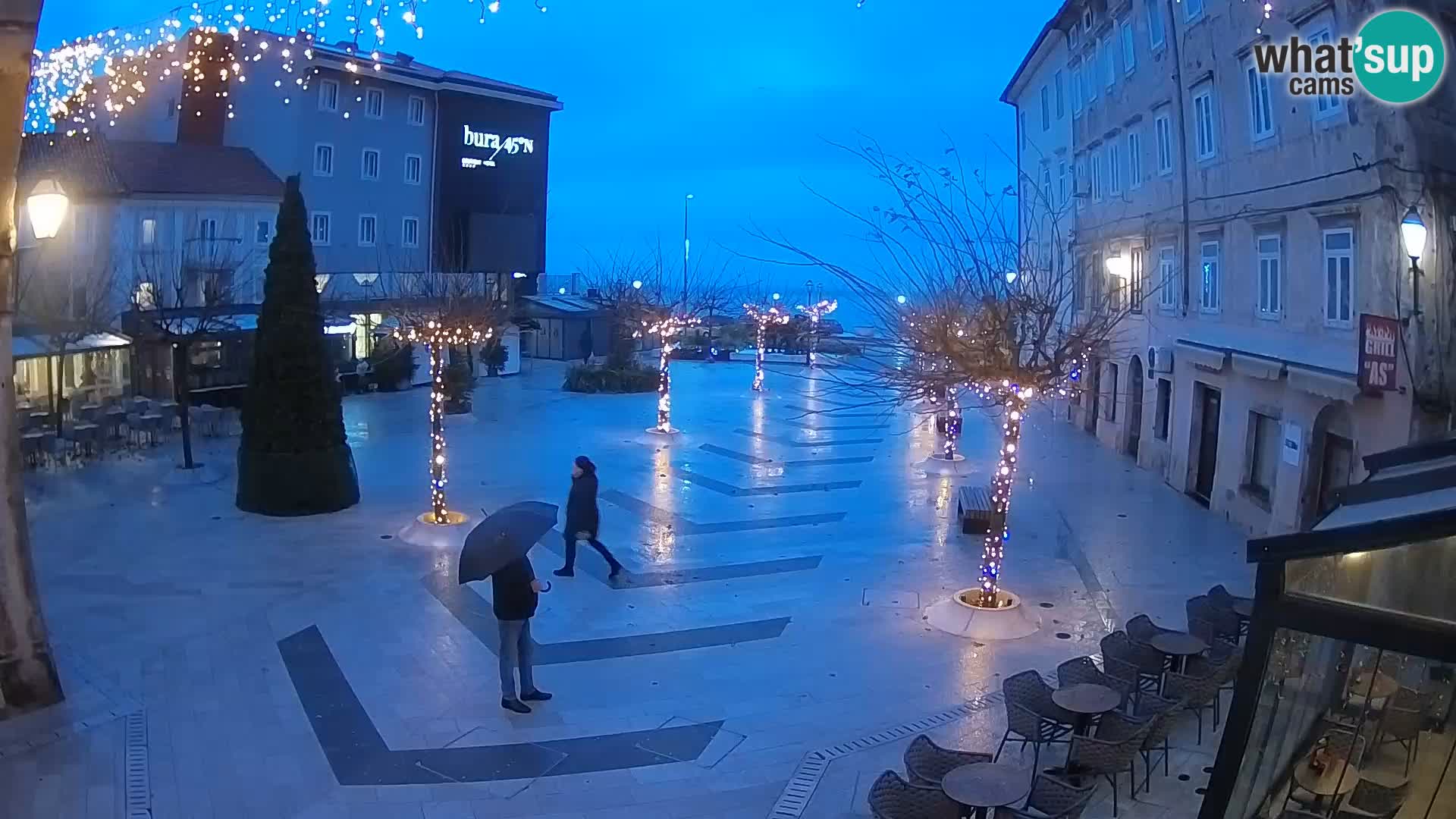 Centro de la ciudad de Senj – plaza Pavlin – Live Cam Dalmacia