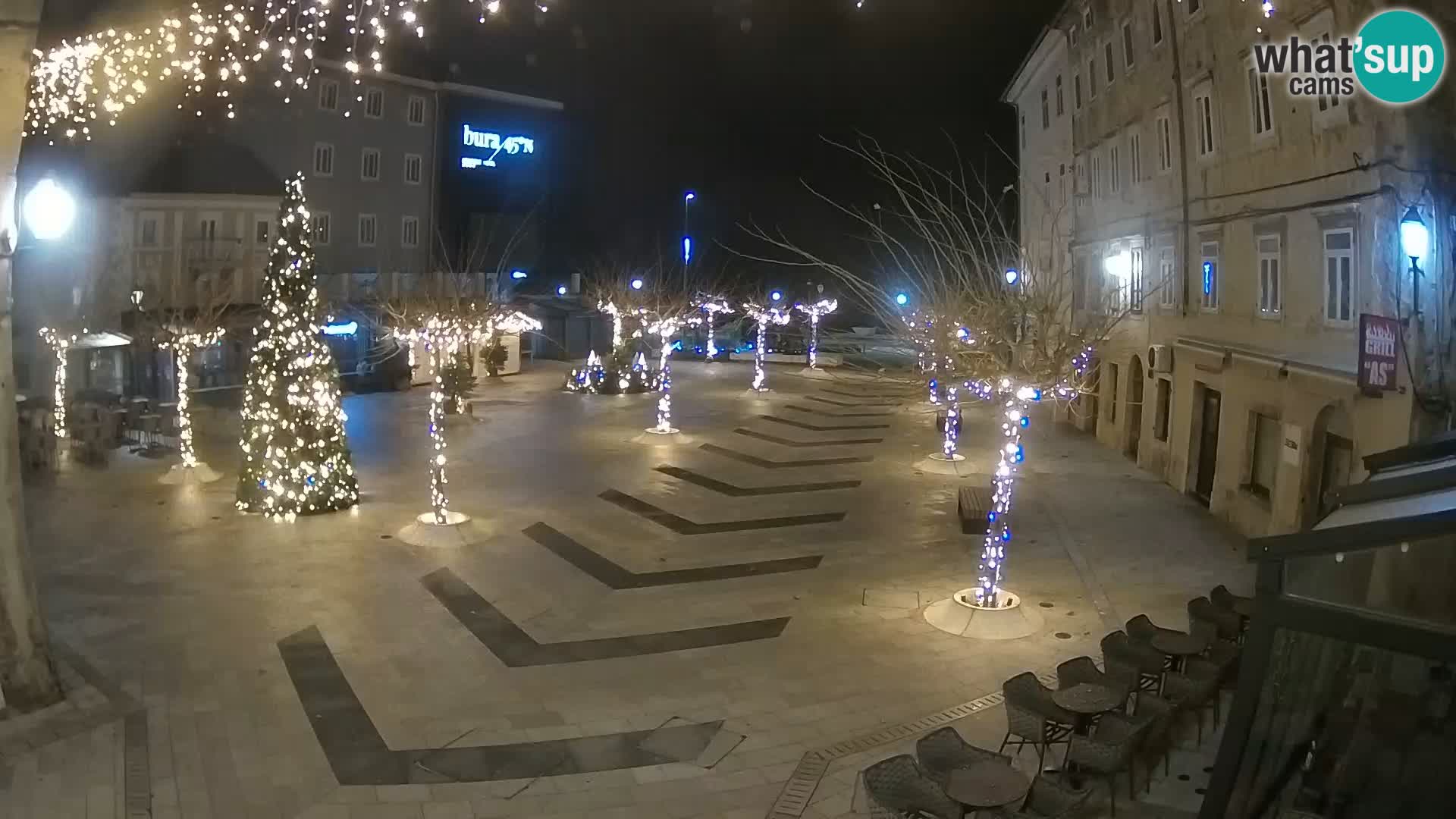Centre de la ville de Senj – Place Pavlin – Live Cam Dalmatie