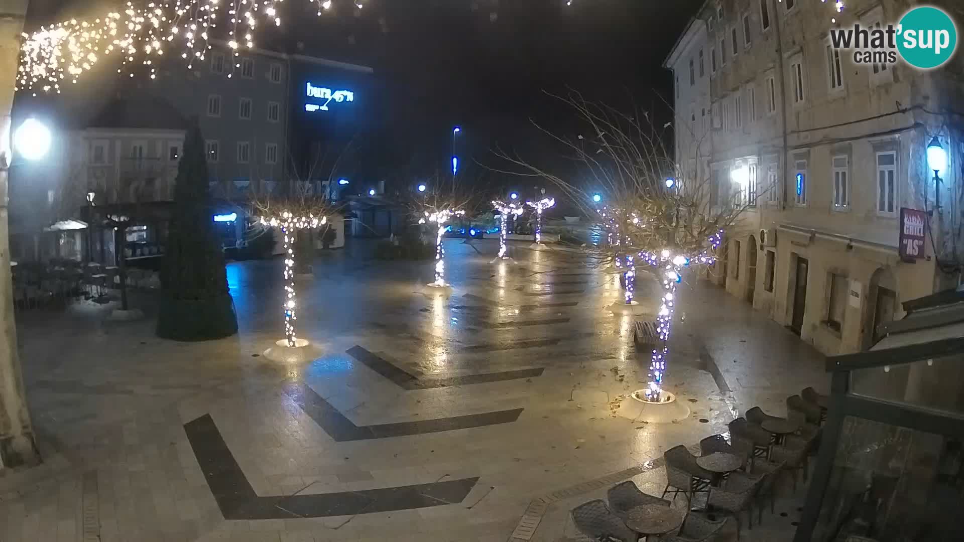 Center of Senj city – Pavlin square – Live Cam Dalmatia