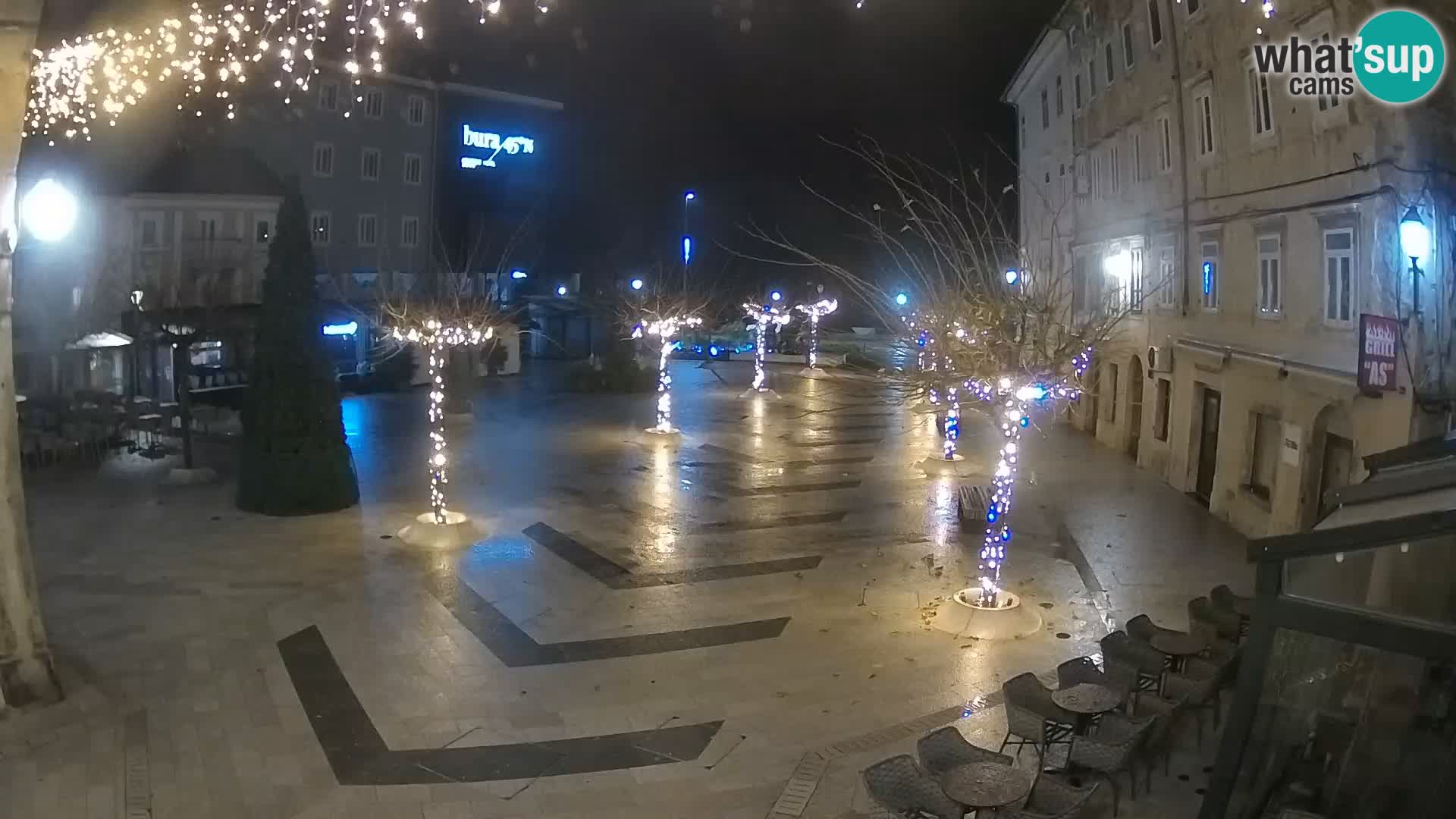 Centre de la ville de Senj – Place Pavlin – Live Cam Dalmatie