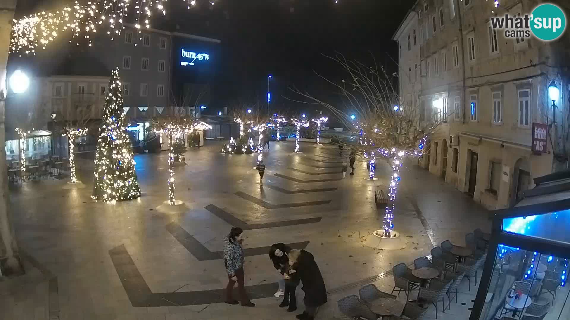 Centro de la ciudad de Senj – plaza Pavlin – Live Cam Dalmacia
