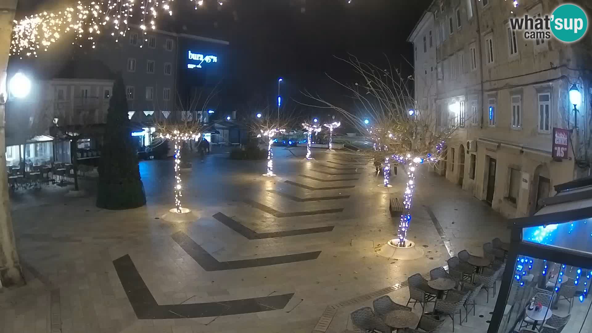 Centro de la ciudad de Senj – plaza Pavlin – Live Cam Dalmacia