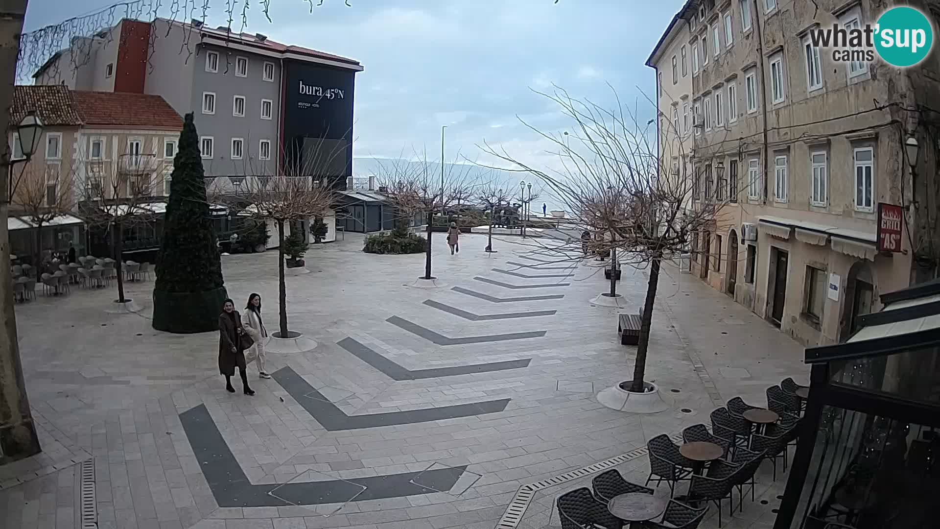 Centro della città di Senj – Piazza Pavlin – Live Cam Dalmazia