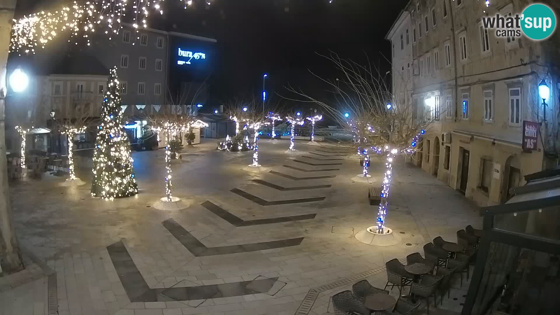 Center mesta Senj – Pavlinski trg – spletne kamere Dalmacija