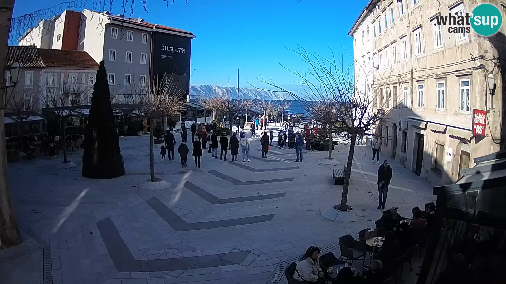 Centre de la ville de Senj – Place Pavlin – Live Cam Dalmatie