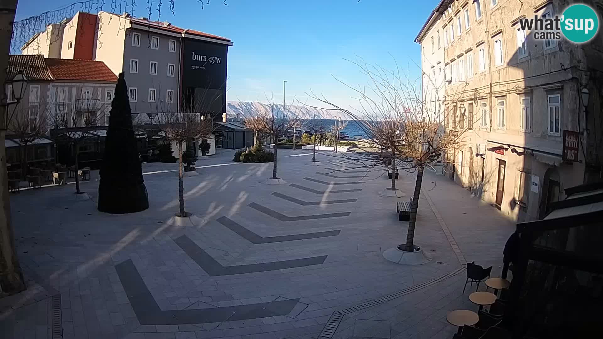 Centro de la ciudad de Senj – plaza Pavlin – Live Cam Dalmacia