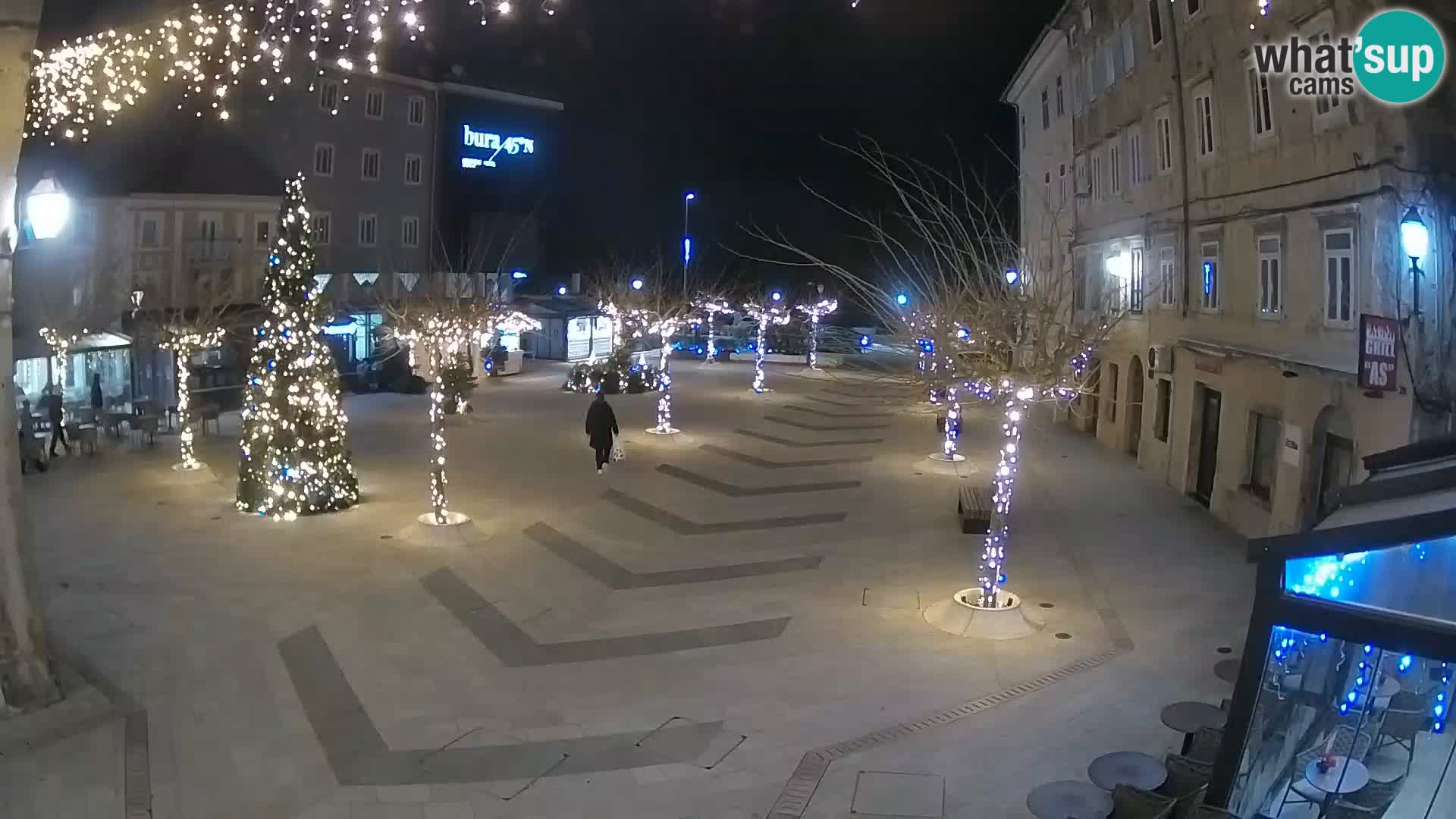 Centro de la ciudad de Senj – plaza Pavlin – Live Cam Dalmacia