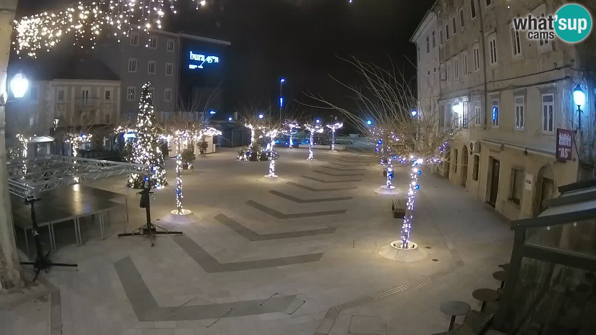 Centre de la ville de Senj – Place Pavlin – Live Cam Dalmatie
