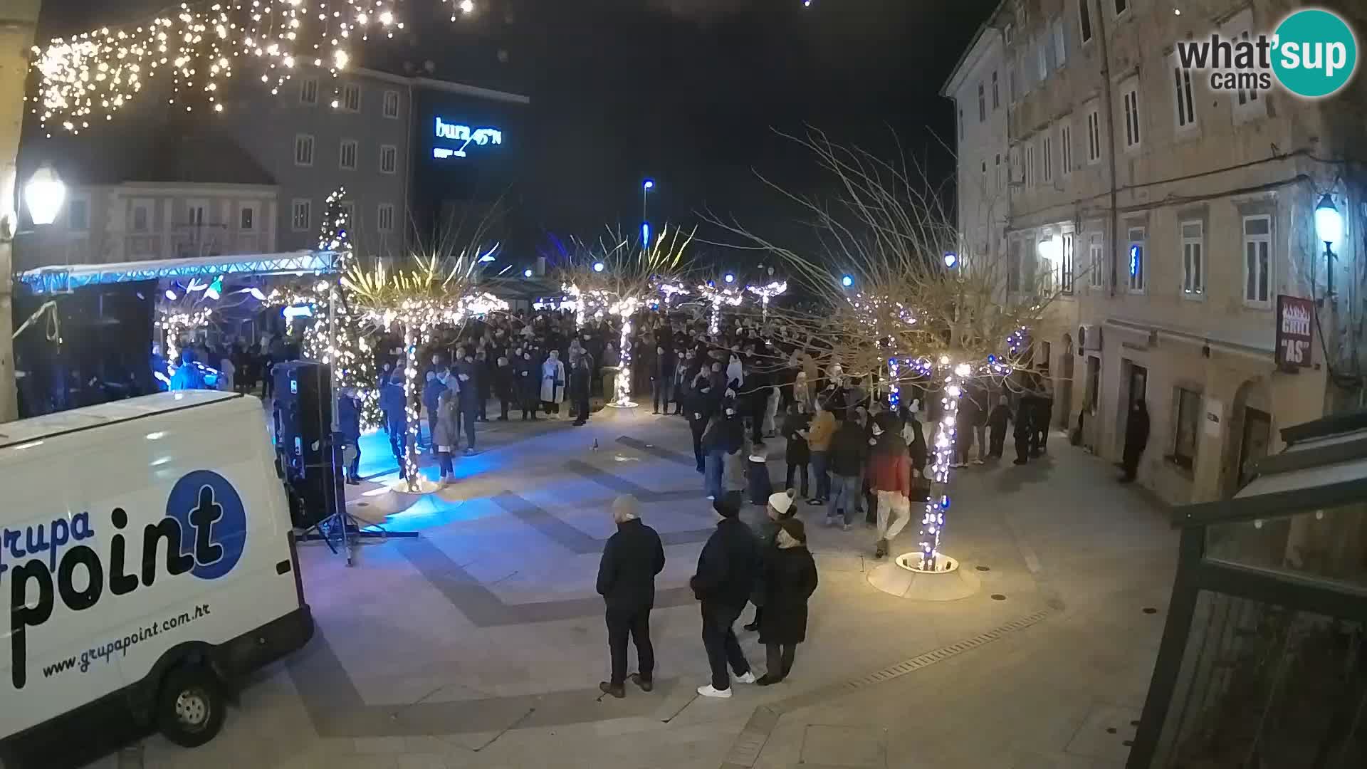 Centro de la ciudad de Senj – plaza Pavlin – Live Cam Dalmacia