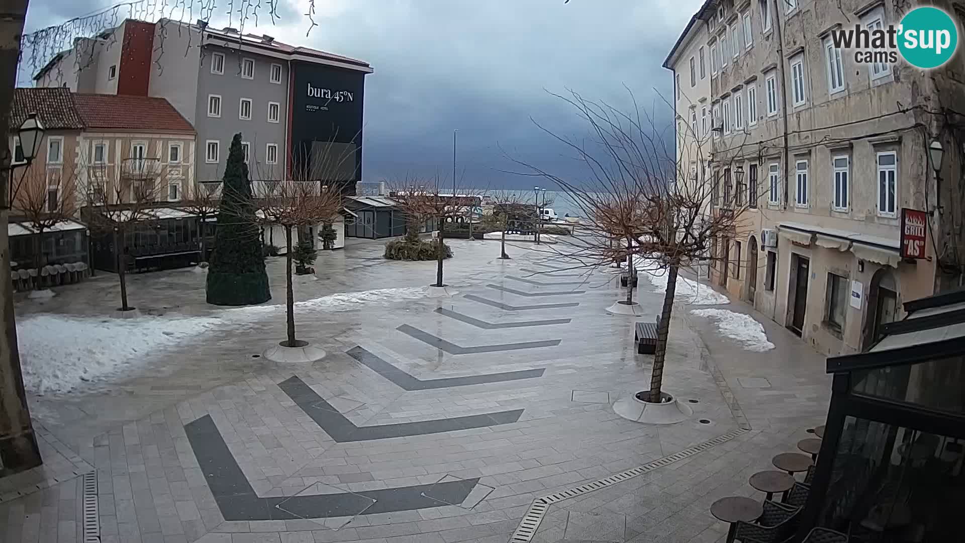 Centro della città di Senj – Piazza Pavlin – Live Cam Dalmazia