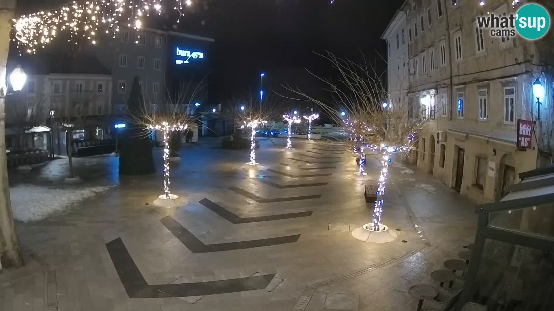 Centro della città di Senj – Piazza Pavlin – Live Cam Dalmazia