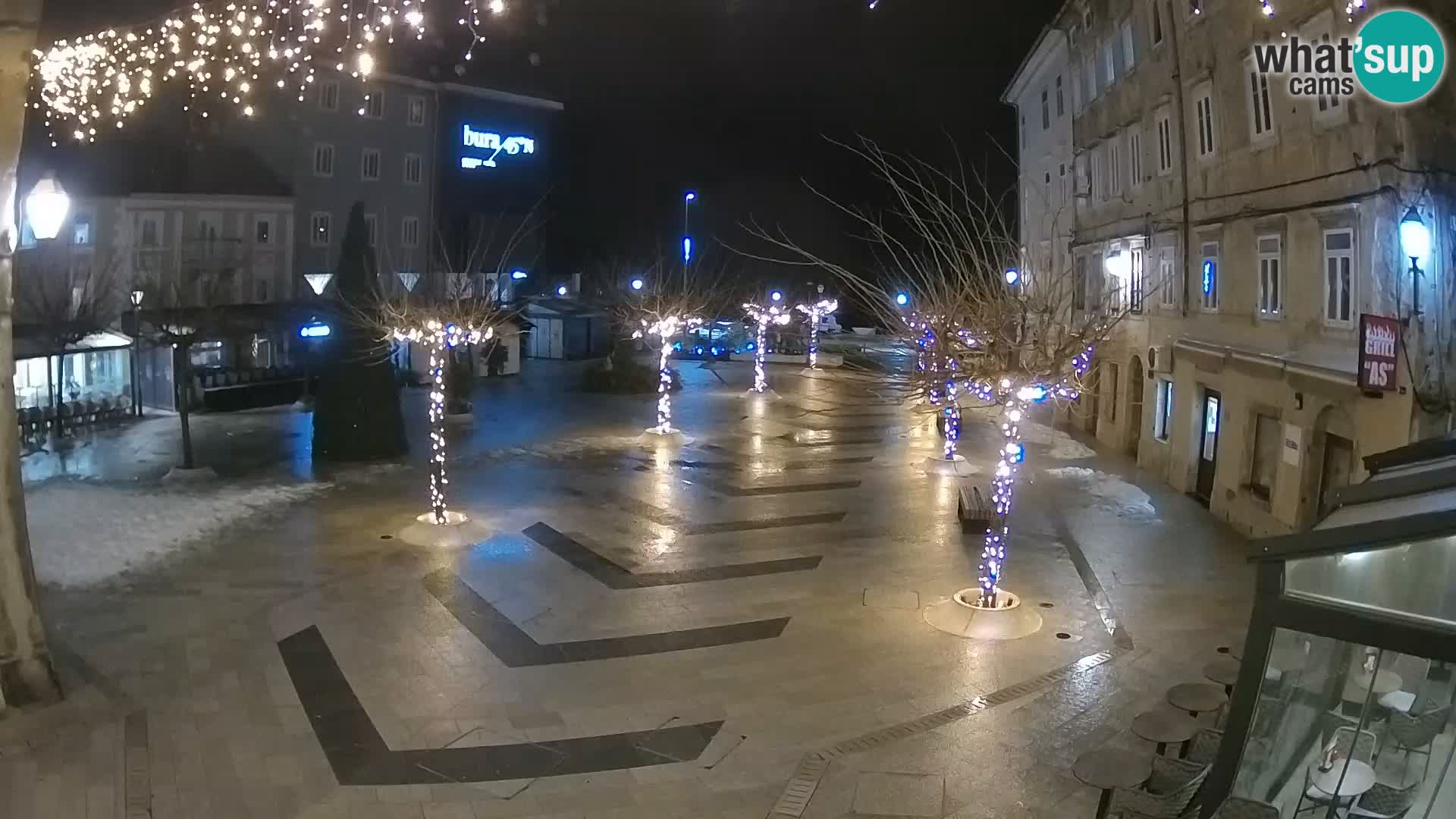 Centro de la ciudad de Senj – plaza Pavlin – Live Cam Dalmacia