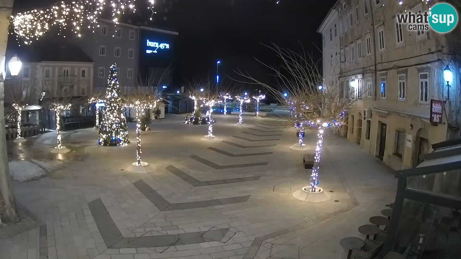 Centre de la ville de Senj – Place Pavlin – Live Cam Dalmatie