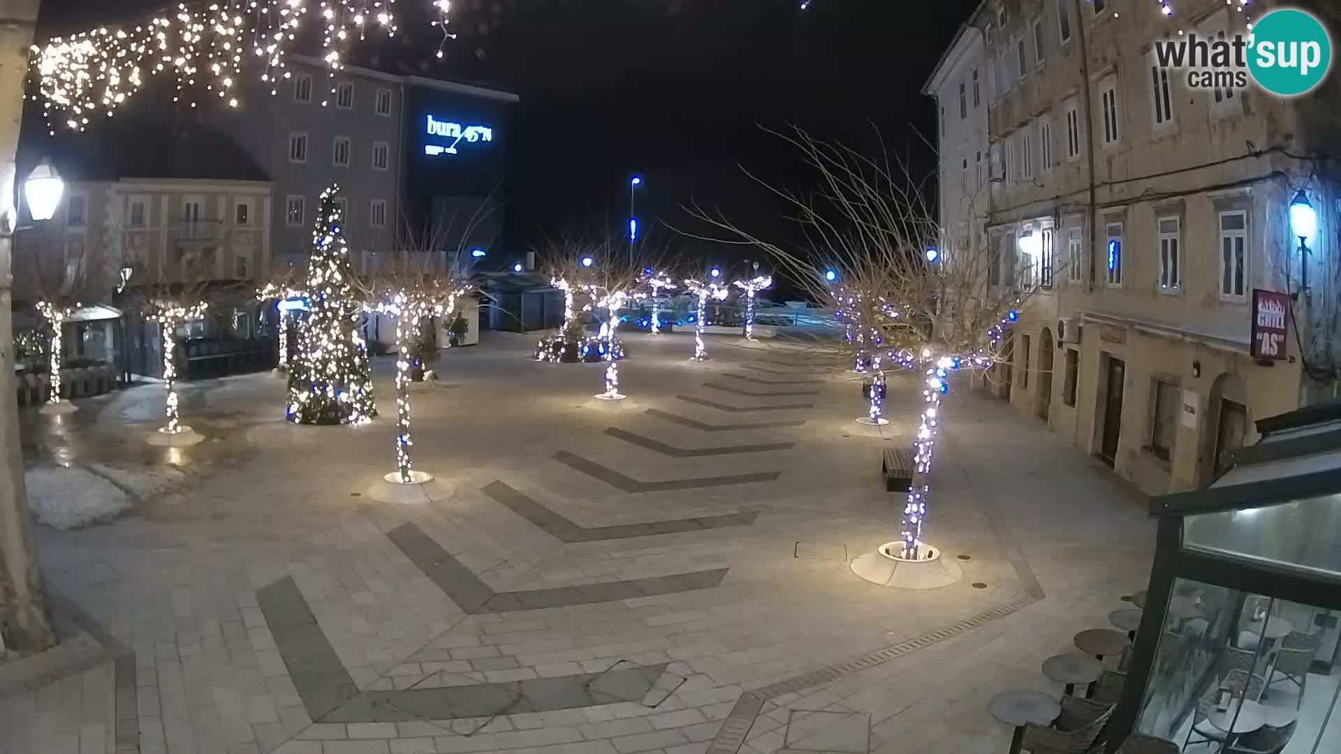 Centro de la ciudad de Senj – plaza Pavlin – Live Cam Dalmacia