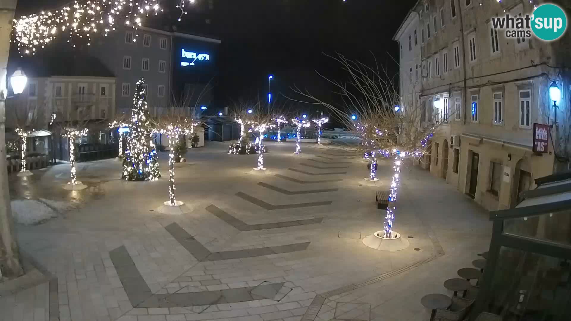 Centro de la ciudad de Senj – plaza Pavlin – Live Cam Dalmacia