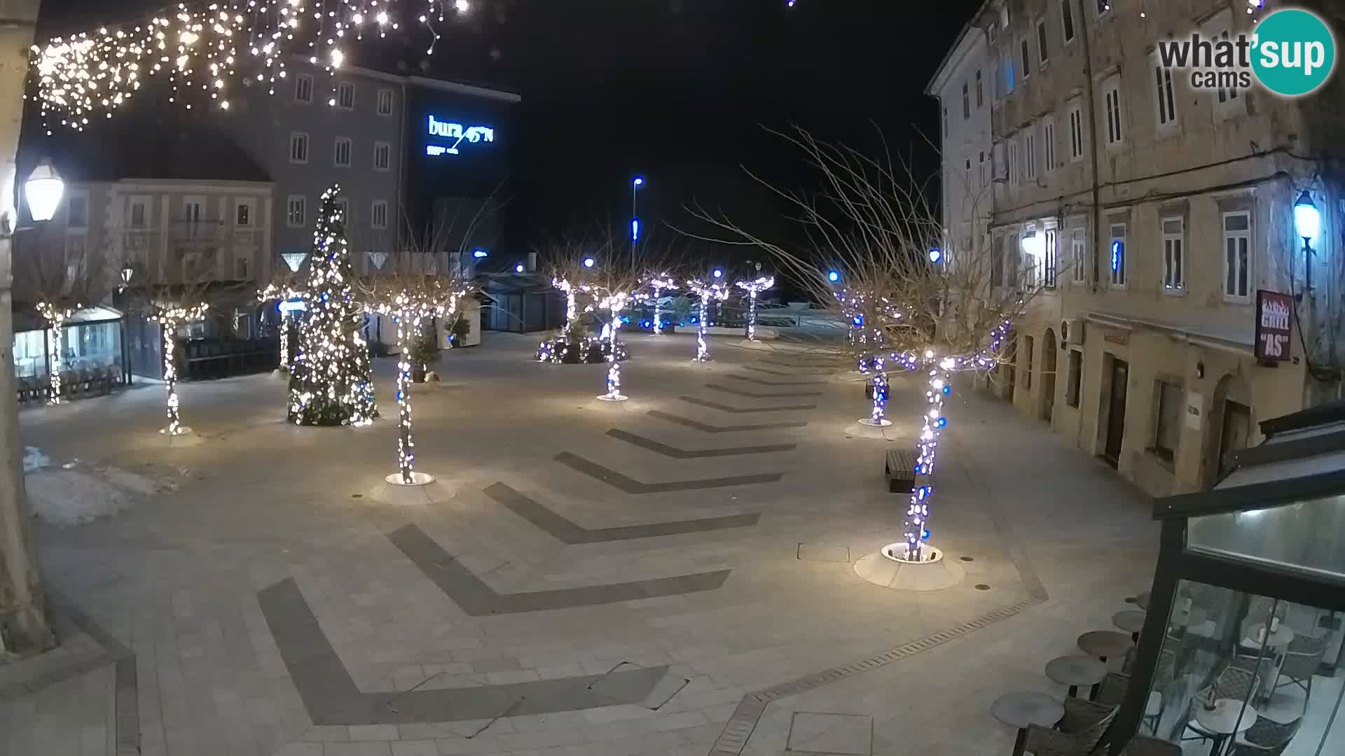 Centre de la ville de Senj – Place Pavlin – Live Cam Dalmatie