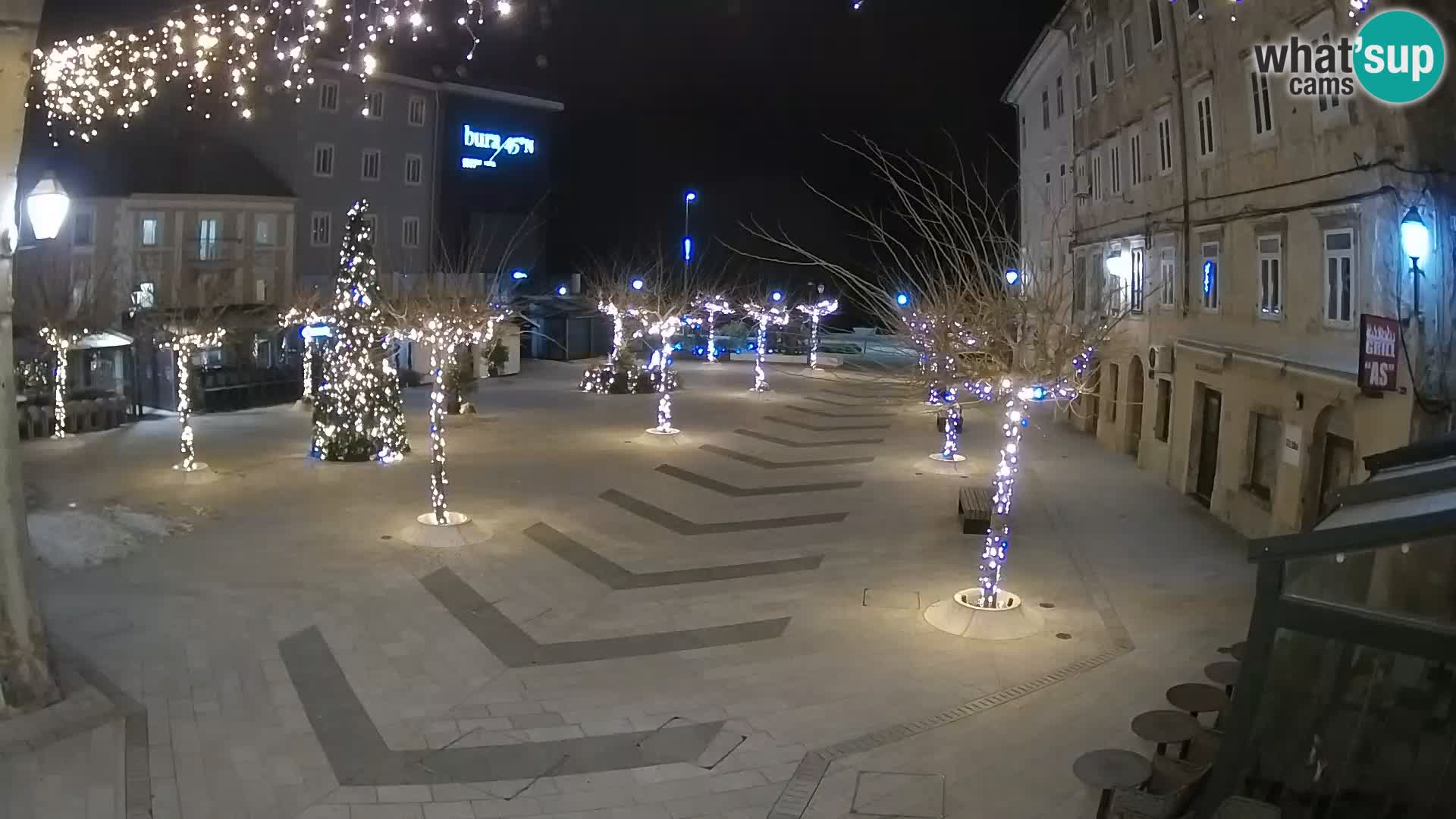Centro de la ciudad de Senj – plaza Pavlin – Live Cam Dalmacia
