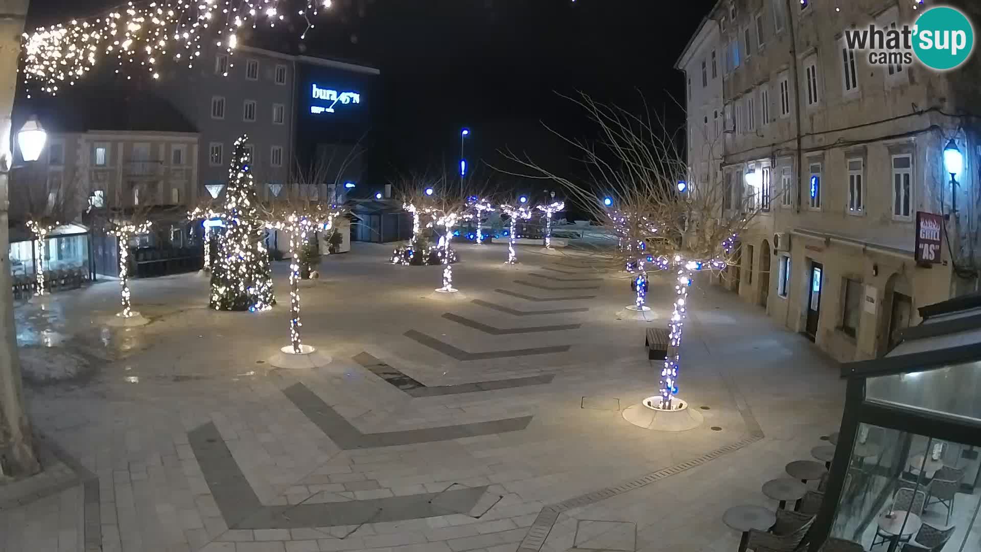 Centro de la ciudad de Senj – plaza Pavlin – Live Cam Dalmacia