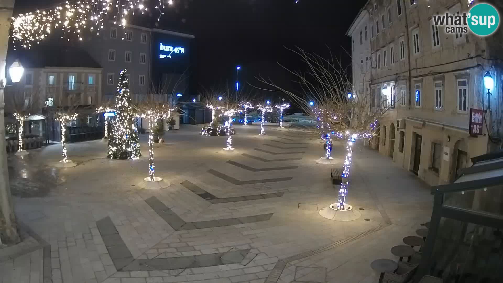 Centro de la ciudad de Senj – plaza Pavlin – Live Cam Dalmacia