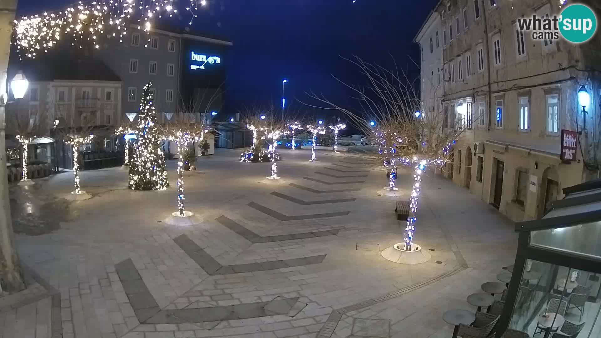 Centre de la ville de Senj – Place Pavlin – Live Cam Dalmatie