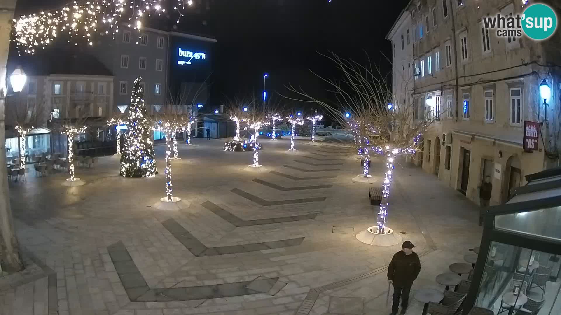 Centro de la ciudad de Senj – plaza Pavlin – Live Cam Dalmacia
