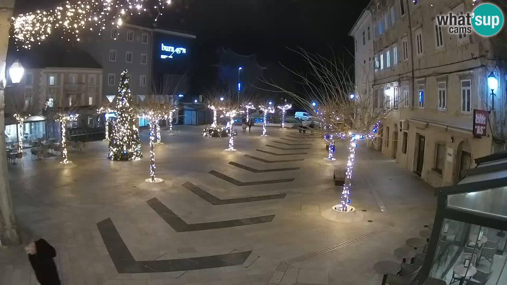 Centro de la ciudad de Senj – plaza Pavlin – Live Cam Dalmacia