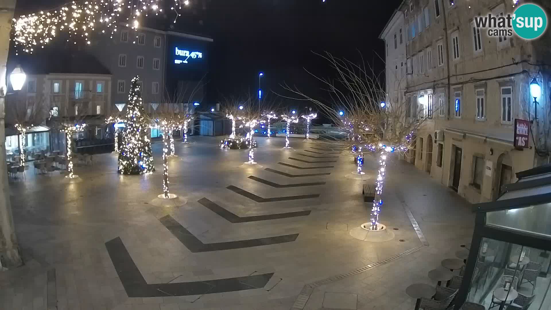 Centro de la ciudad de Senj – plaza Pavlin – Live Cam Dalmacia