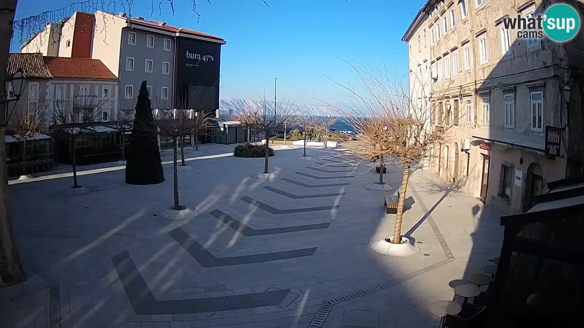 Centro della città di Senj – Piazza Pavlin – Live Cam Dalmazia