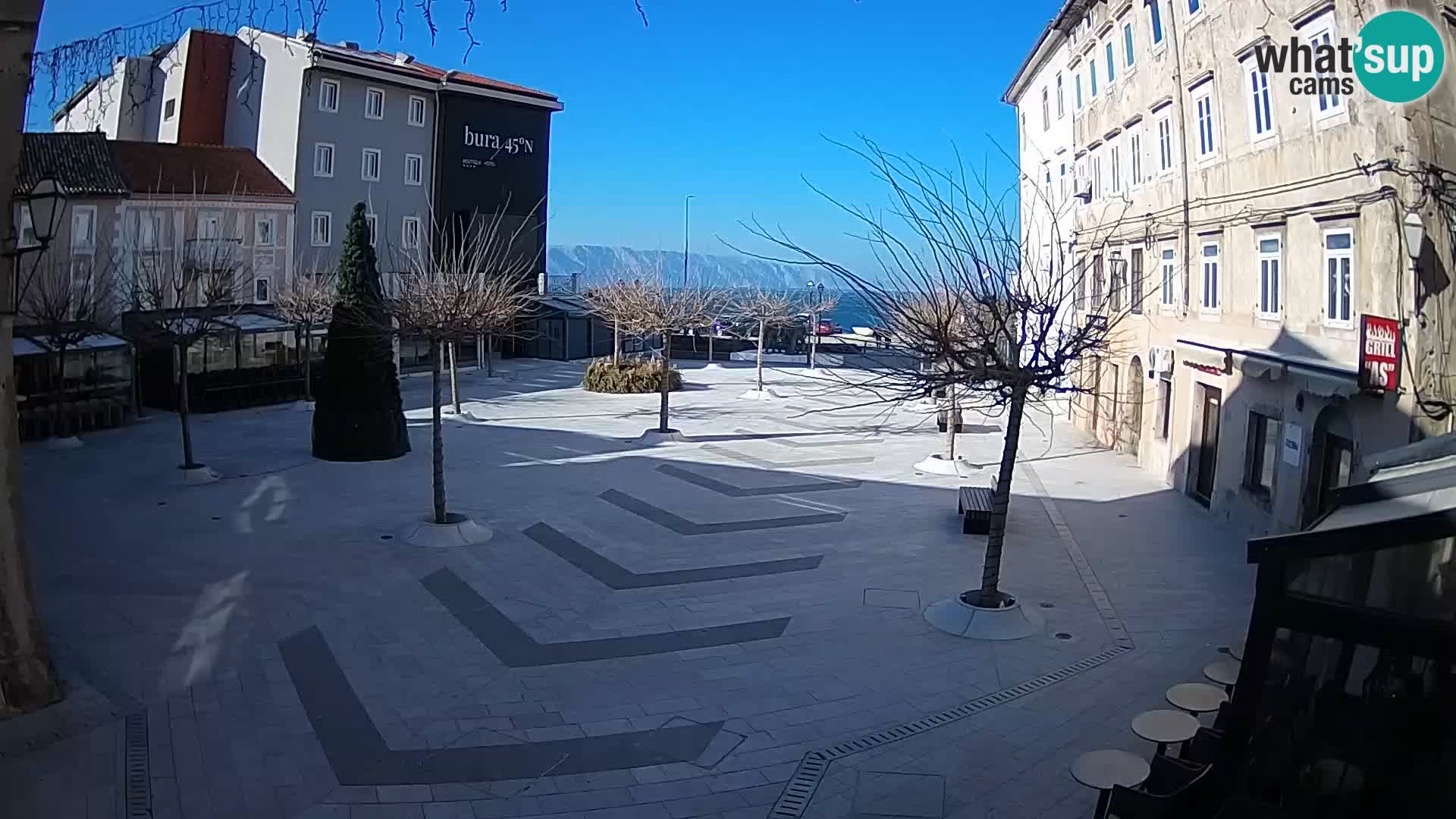 Centro della città di Senj – Piazza Pavlin – Live Cam Dalmazia