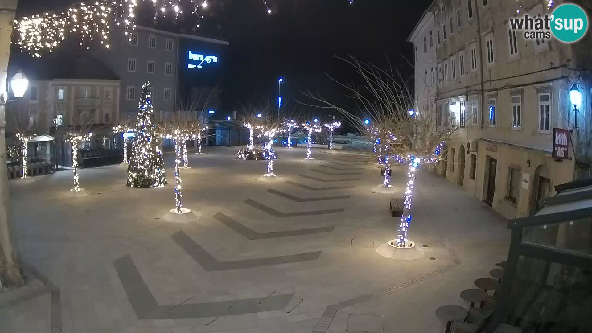 Centro de la ciudad de Senj – plaza Pavlin – Live Cam Dalmacia